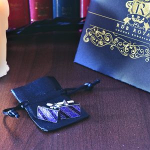 Manžetové gombíky RDB Royal luxusnej fialovej farby RDB Royal.