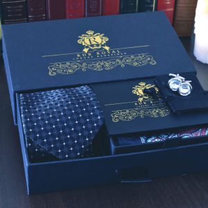 pánsky luxusný hodvábny darčekový set kravata vreckovka do saka manžetové gombíky swarovski kryštáľ