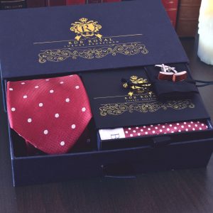 Luxusný darčekový pánsky set kravata vreckovka do saka manžetové gombíky