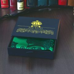 elegantná zelená paisley vreckovka do saka