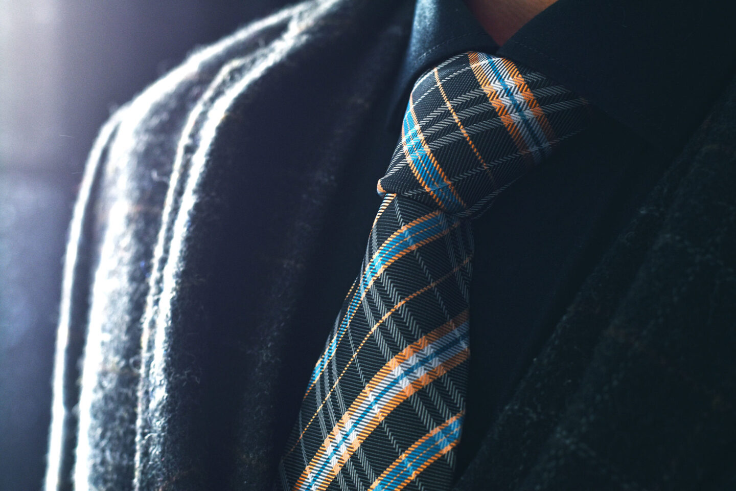 Ďalší pohľad: Silk Necktie, Plaid, Black and Yellow