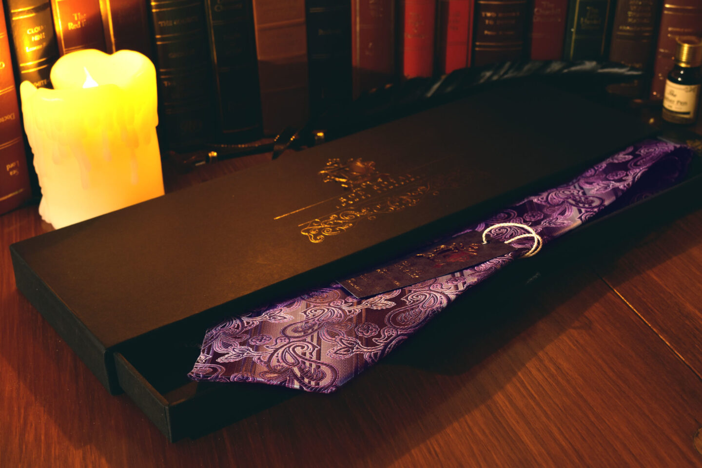 Silk handmade paisley floral purple and blue pattern