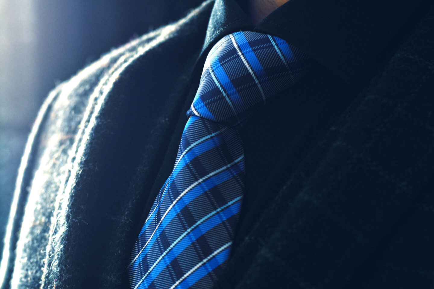 Ďalší pohľad: Silk Necktie, Plaid, Blue