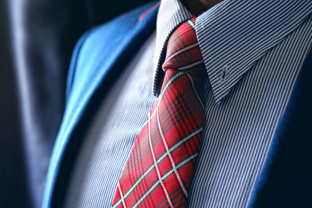 Detail produktu: Silk Necktie, Plaid, Red and White
