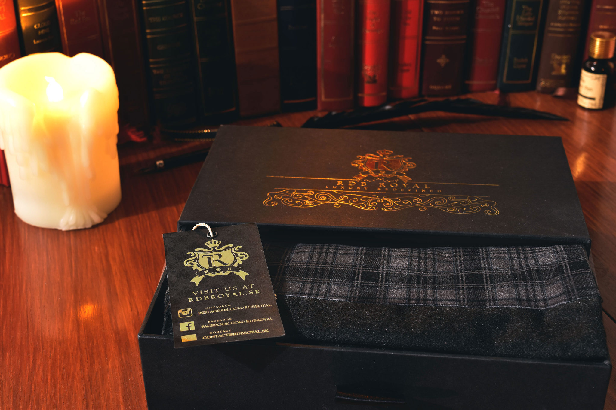 Grey plaid formal suit scarf for men silk and wool