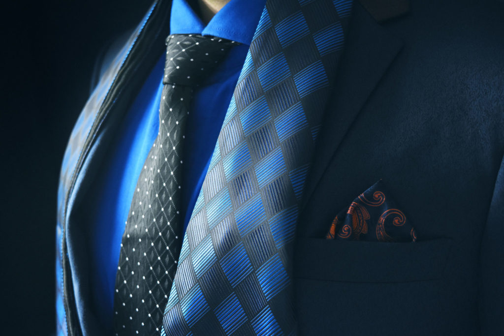 Detail produktu: Silk Formal Scarf, Diamond, Blue