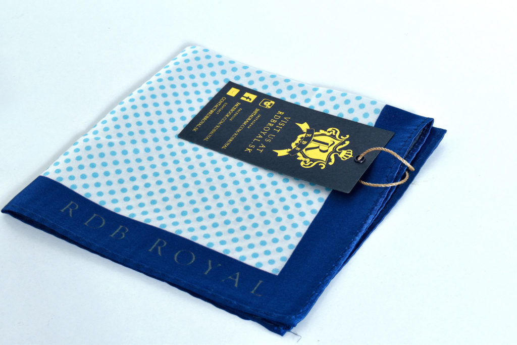 Detail produktu: Silk Pocket Square, Polka Dot, Blue