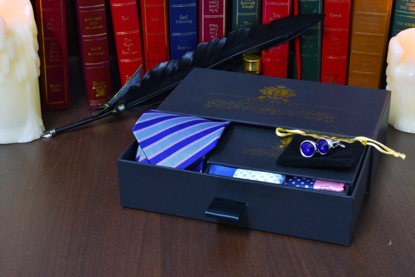 modro-ružový darčekový pánsky set pure luxury collection