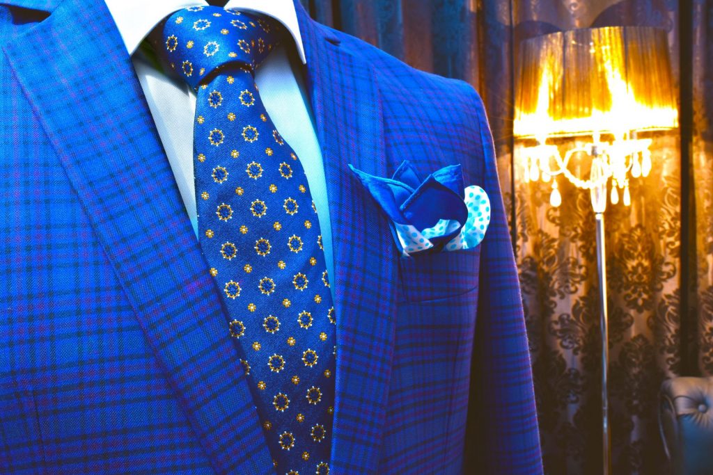 Detail produktu: Hodvábna Kravata, Pure Luxury Collection 2020, Foulard-Floral, Modrá