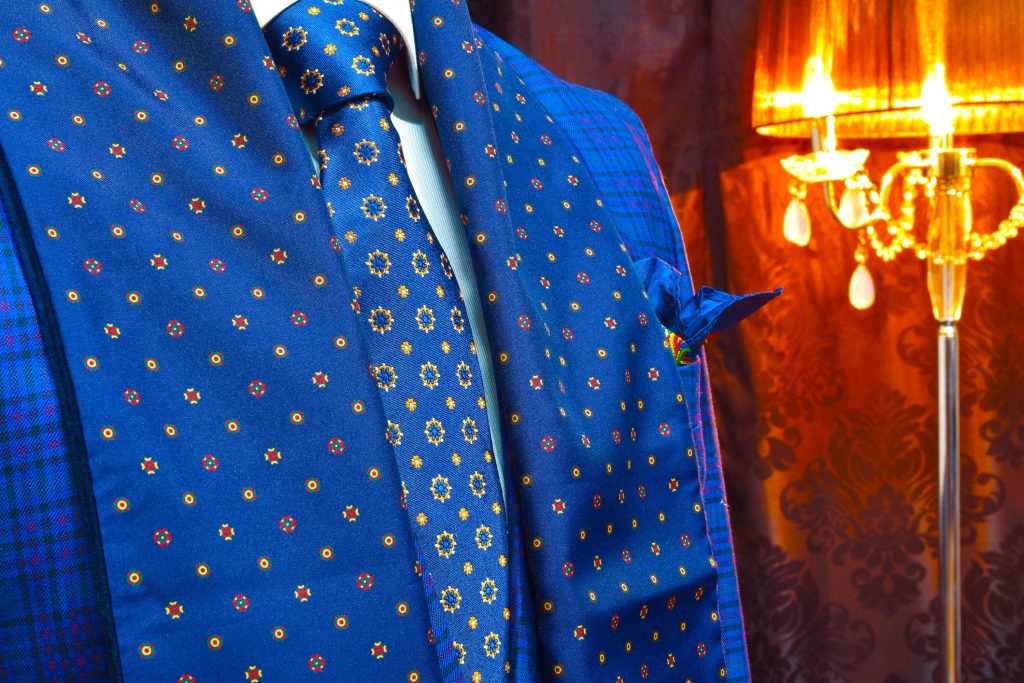 Detail produktu: Darčekový Pánsky Set Grand Royal - Modrý Foulard, Pure Luxury Collection & Gold