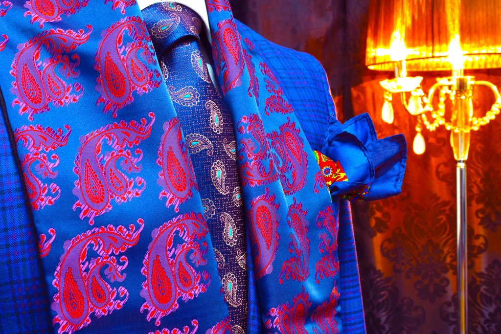 Detail produktu: Darčekový Pánsky Set Grand Royal - Abaddon, Modro-Červený & Swarovski