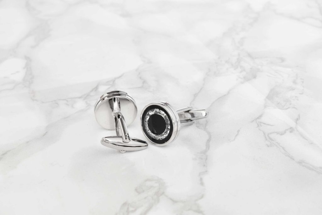 Detail produktu: Manžetové Gombíky, Swarovski Krištáľ, Čierne -  Onyx