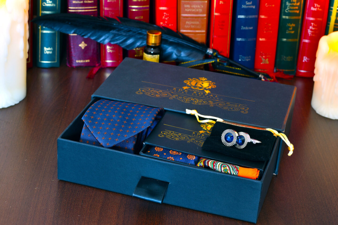 modro-oranzovy-darcekovy-pansky-luxusny-set